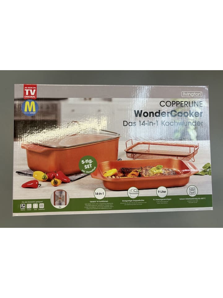Livington Bräter Copperline WonderCooker in Rot günstig kaufen onesize