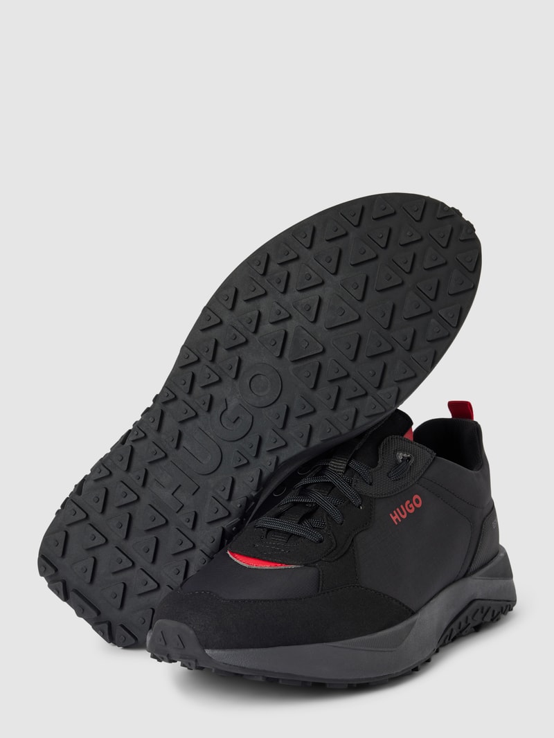 Sneaker mit Label-Details Modell 'Kane' in schwarz