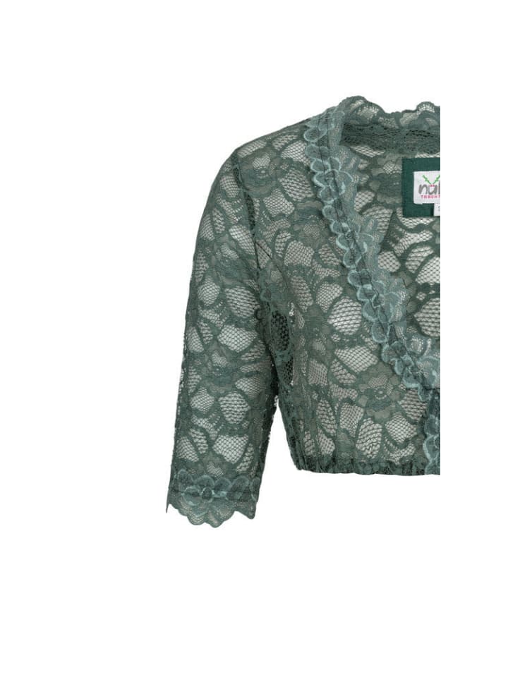 Nübler Dirndlbluse 3/4 Arm Laura in Grün günstig kaufen
