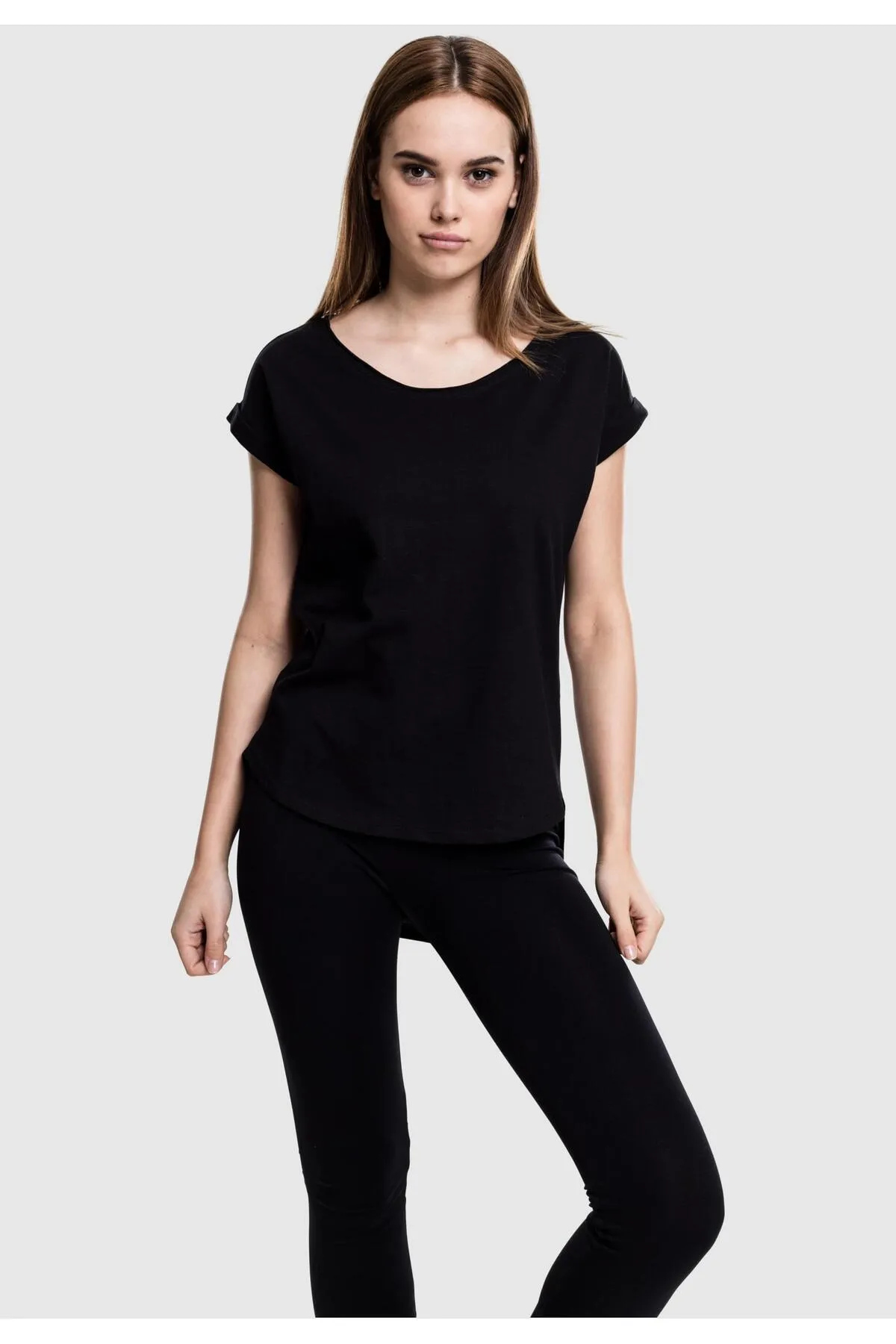 Urban Classics  Damen Long Back Shaped Slub Tee für Damen