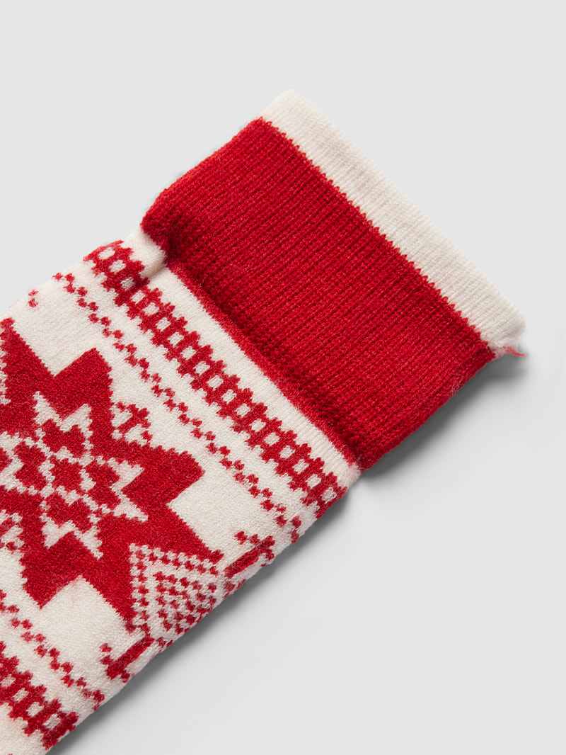 Socken mit Allover-Muster in rot