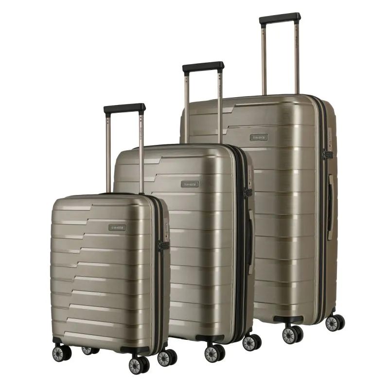 Travelite AIR BASE 3tlg. Set L\/M\/S (4 Räder) - Champagner