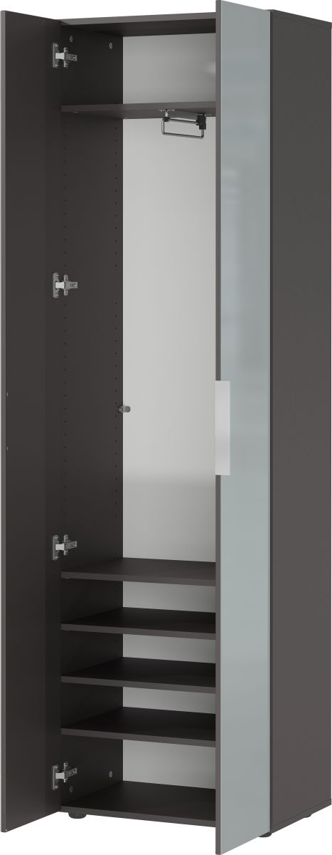 Garderobenschrank Genova Silbergrau