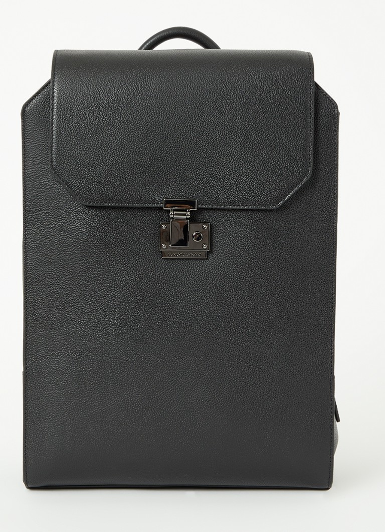 Kožený batoh Emporio Armani s přihrádkou na 13palcový notebook