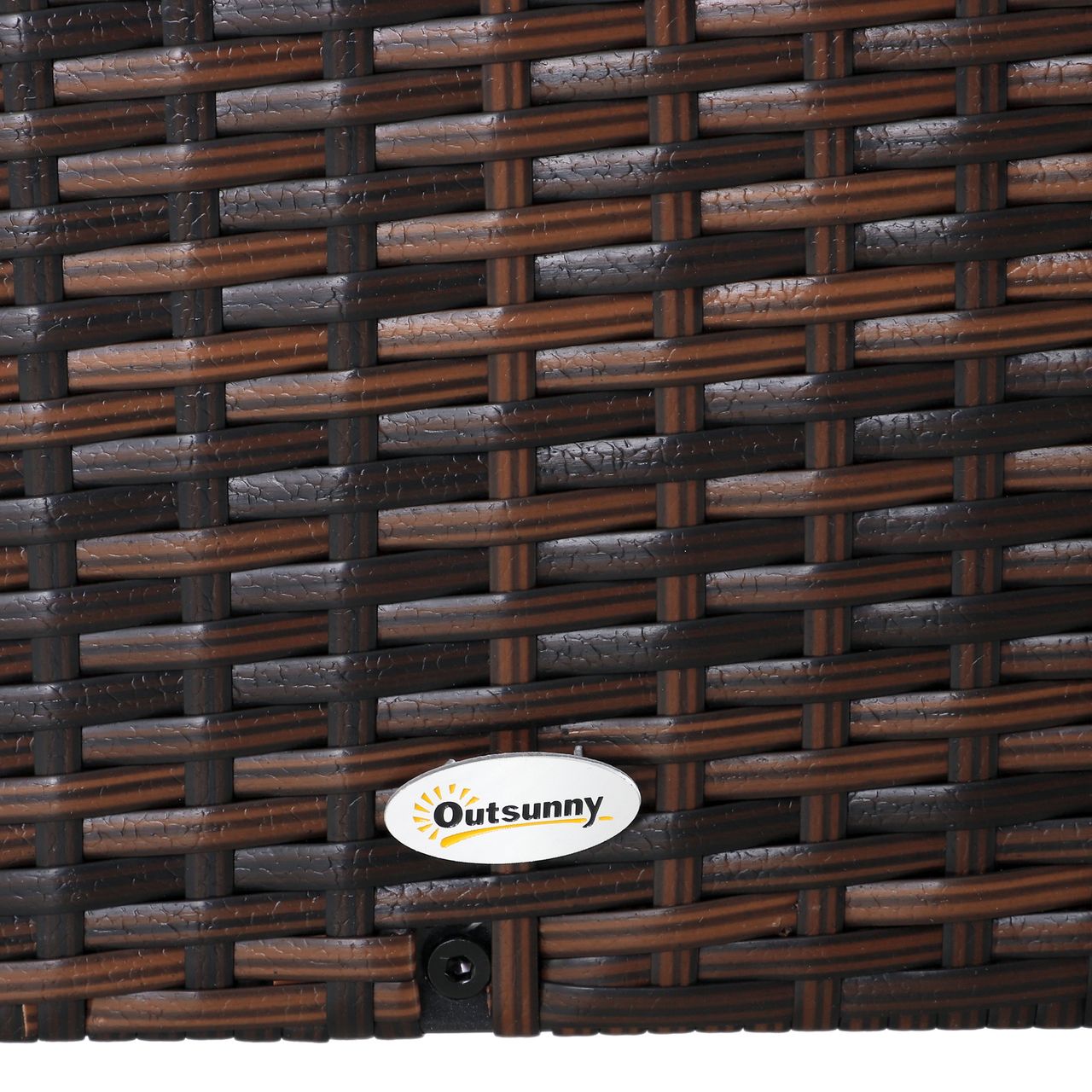 Outsunny Polyrattan Gartensofa 2 Sitzer Loungesofa Gartenliege klappbar Braun