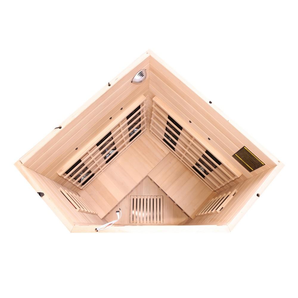 Dewello Infrarotkabine Infrarotsauna LAKEFIELD Dual-Therm 140cm x 140cm x 190cm