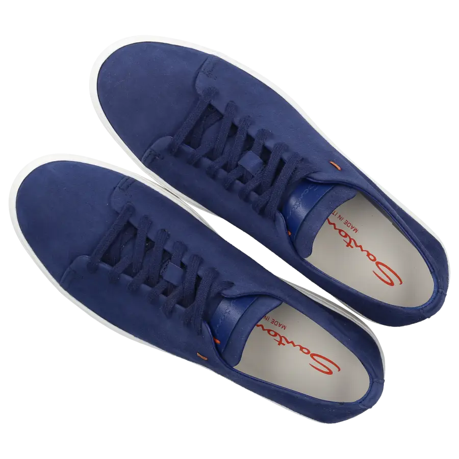 Santoni - Sneaker low 61032 Veloursleder - blau