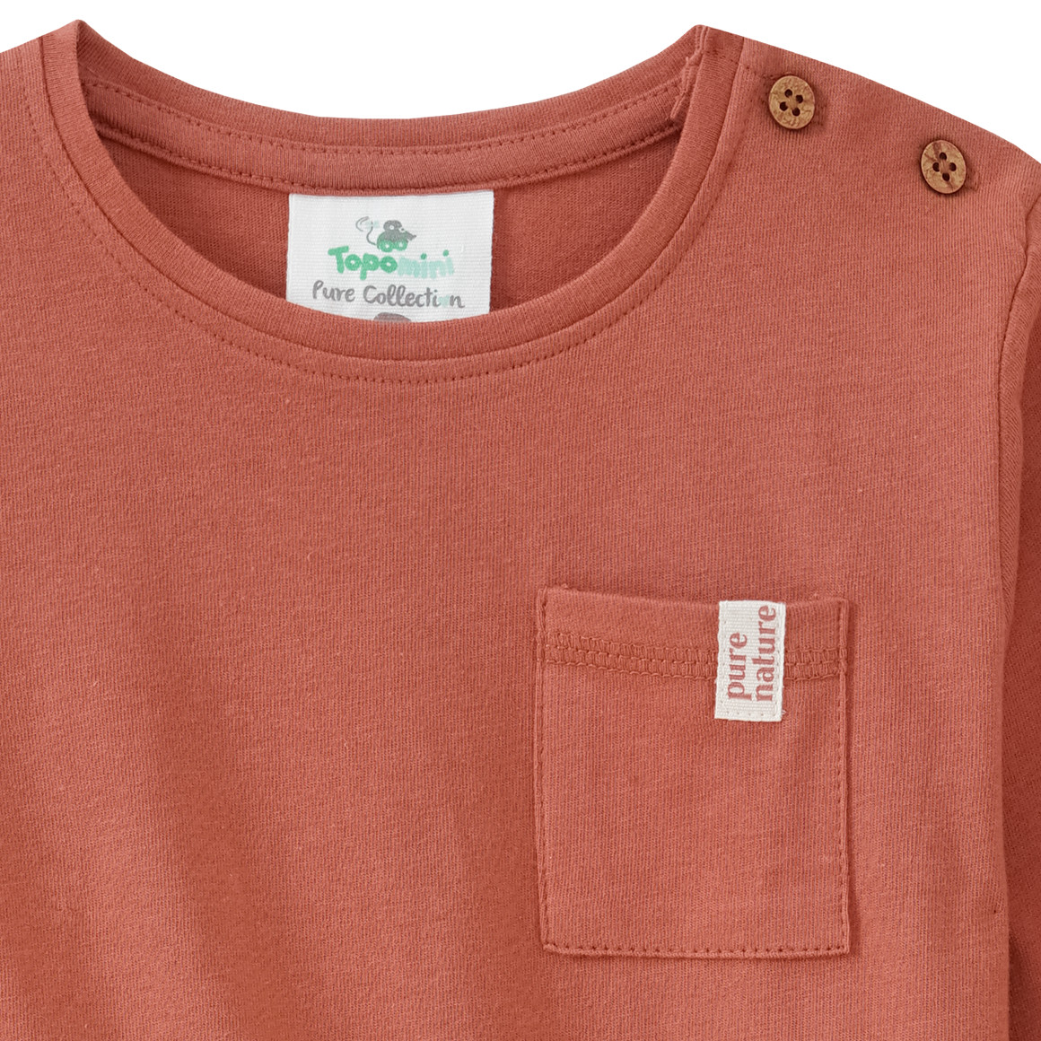 2 Baby Langarmshirts mit Brusttasche