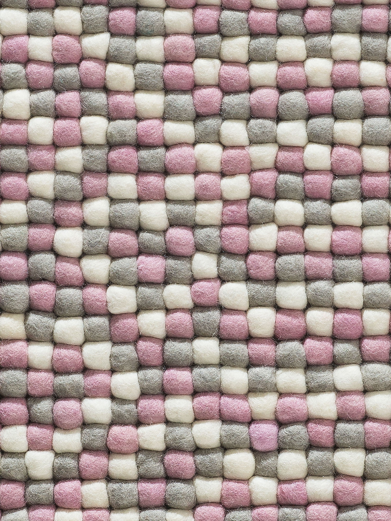 Smedby Filzkugel-Teppich, Rose