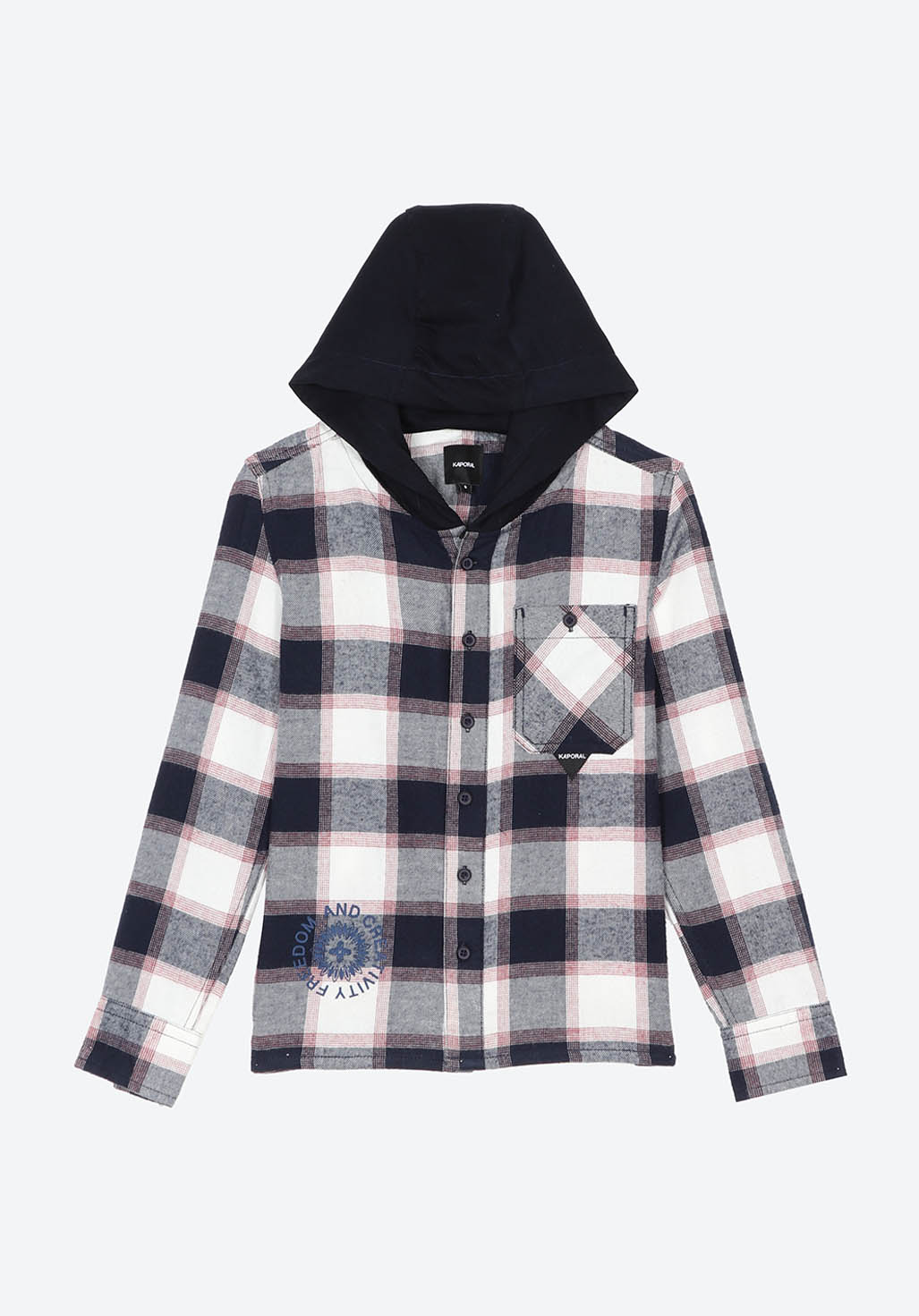 EWIL   Chemise à carreaux bleu marine garçon 100% garçon
