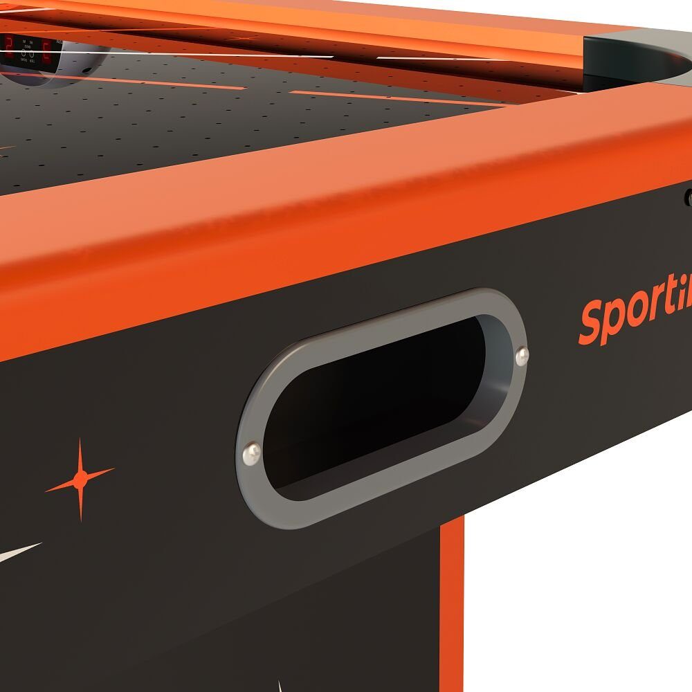 Sportime Air-Hockeytisch 6ft LED-Airhockey-Tisch, Mit LEDs in den Seitenbanden, Pucks und Pushern