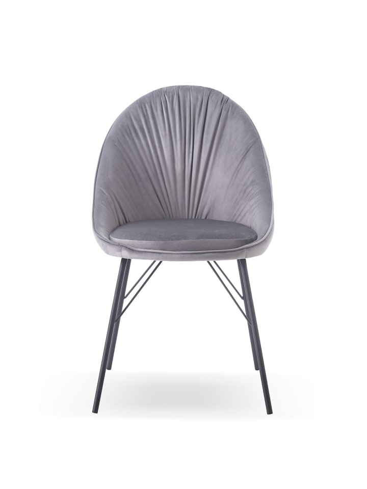 B&D Home 2er-Set: Esszimmerstuhl MILA in Grau - (B)50,5 x (H)84,5 x (T)62 cm günstig kaufen onesize
