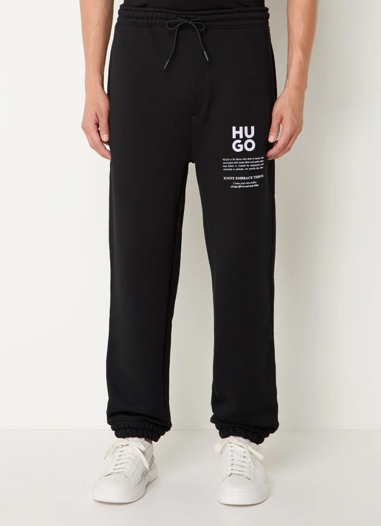 Pantaloni de trening conici HUGO BOSS cu logo