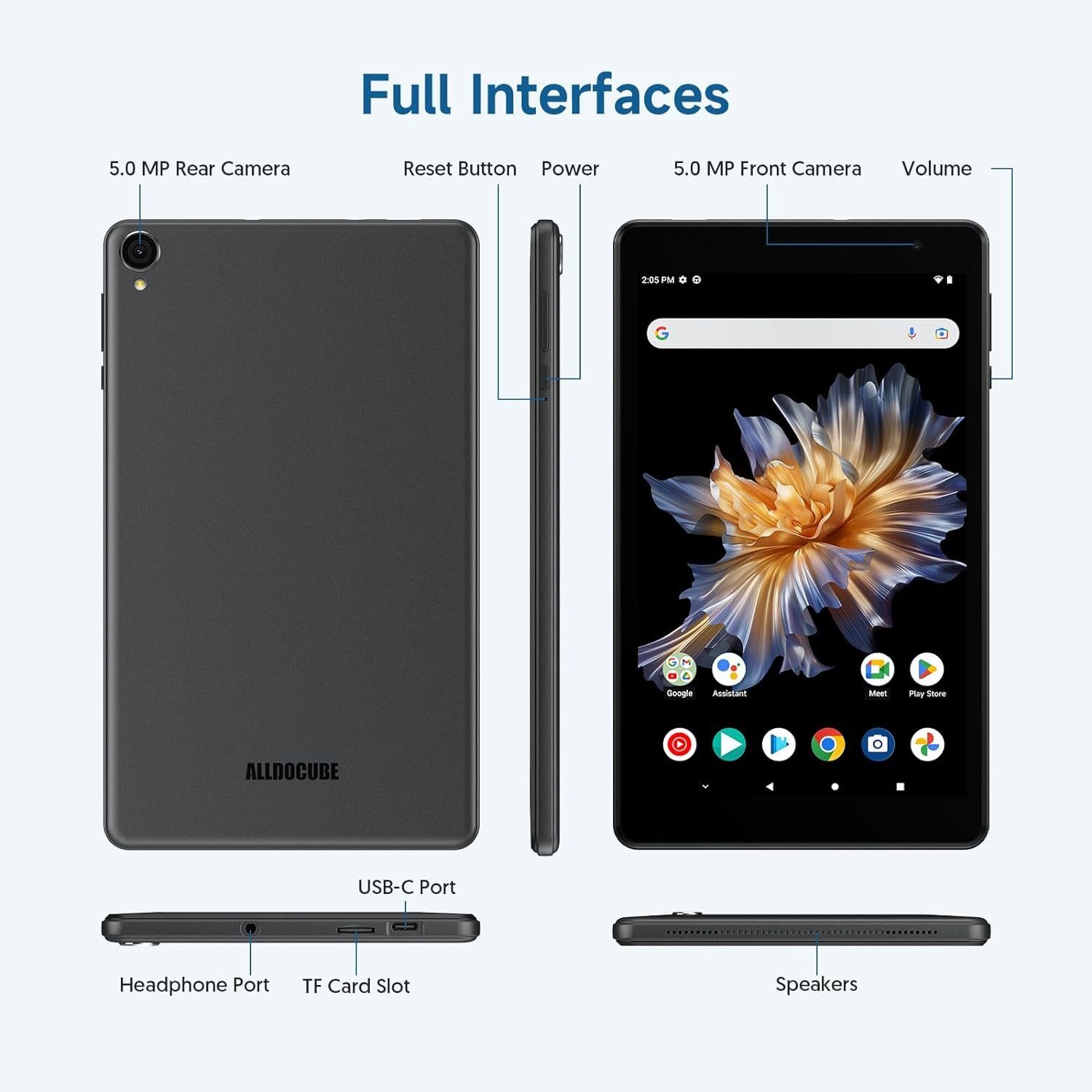 ALLDOCUBE iPlay 50 Mini Lite HD 1280 × 800 IPS Display, 8(4+4) GB RAM /TF 512GB Tablet (8