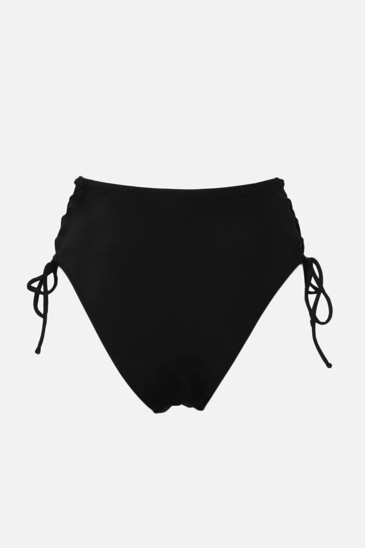 Trendyol Collection  Schwarze Hipster-Bikinihose mit Paspelierung und hoher Taille TBESS22BA0044