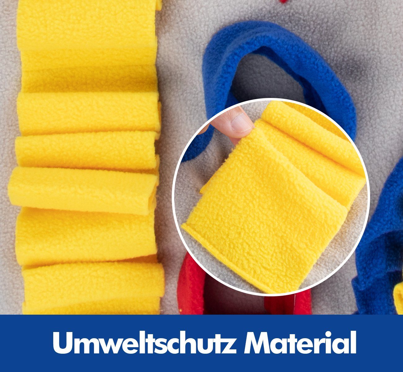 Homewit Hundematte Schnüffelteppich für Hunde 70x50cm Matte Hundespielzeug, Riechen rutschfest Hunde Intelligenzspielzeug