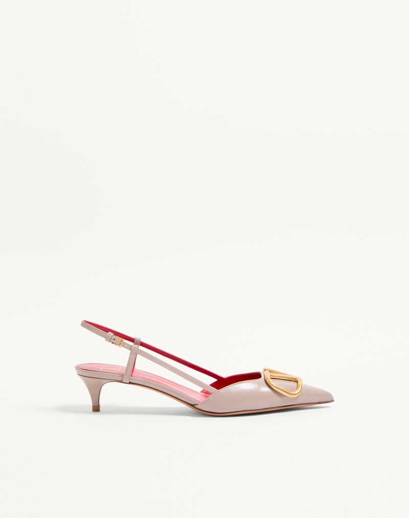 Óculos de sol VLogo Signature Slingback Décolleté em couro de bezerro, 40 mm