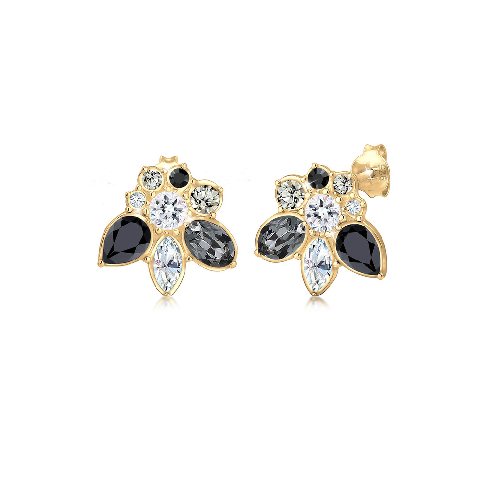 Elli PREMIUM Elli PREMIUM Boucles d'Oreilles Femme Déclaration des avec des Cristaux en Argent Boucles d'oreilles
