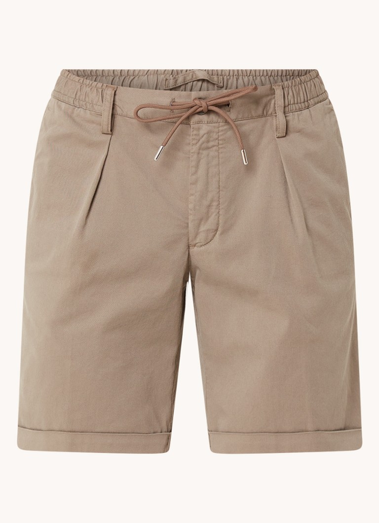 Pantaloni chino Profuomo, cu croială dreaptă și șnur de strângere.