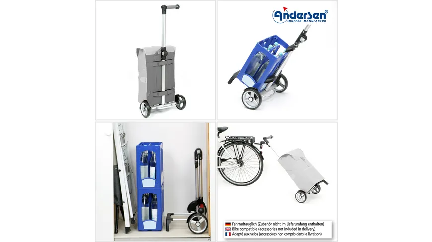 Andersen Unus Shopper Fun Einkaufstrolley Tilde rot