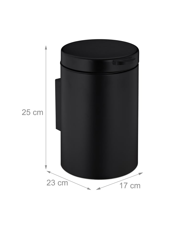 relaxdays Kosmetikeimer in Schwarz - 3 Liter günstig kaufen onesize