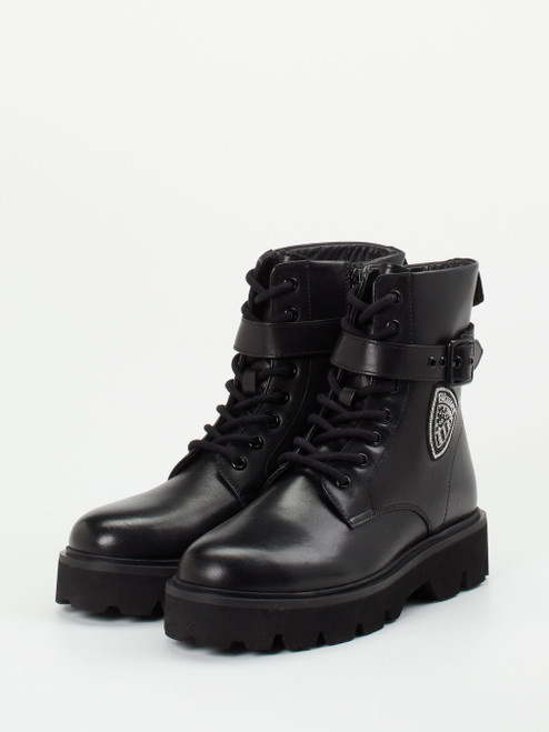 Schnürstiefelette-17030090159 Blauer