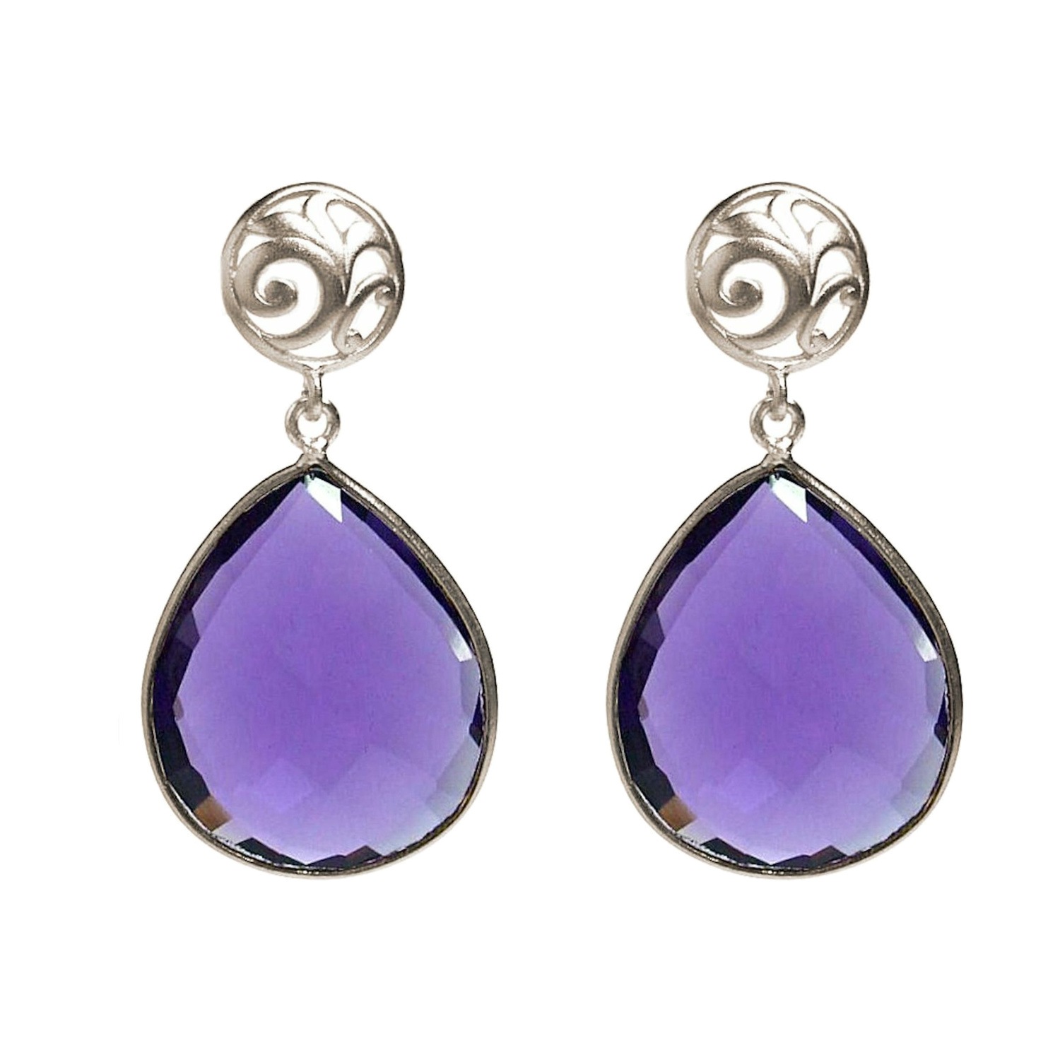 Ohrringe 'Amethyst Tropfen'