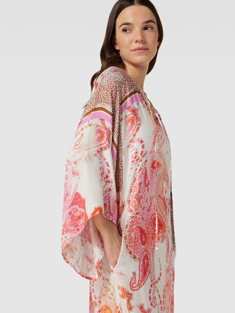 Maxikleid mit Paisley-Muster in pink