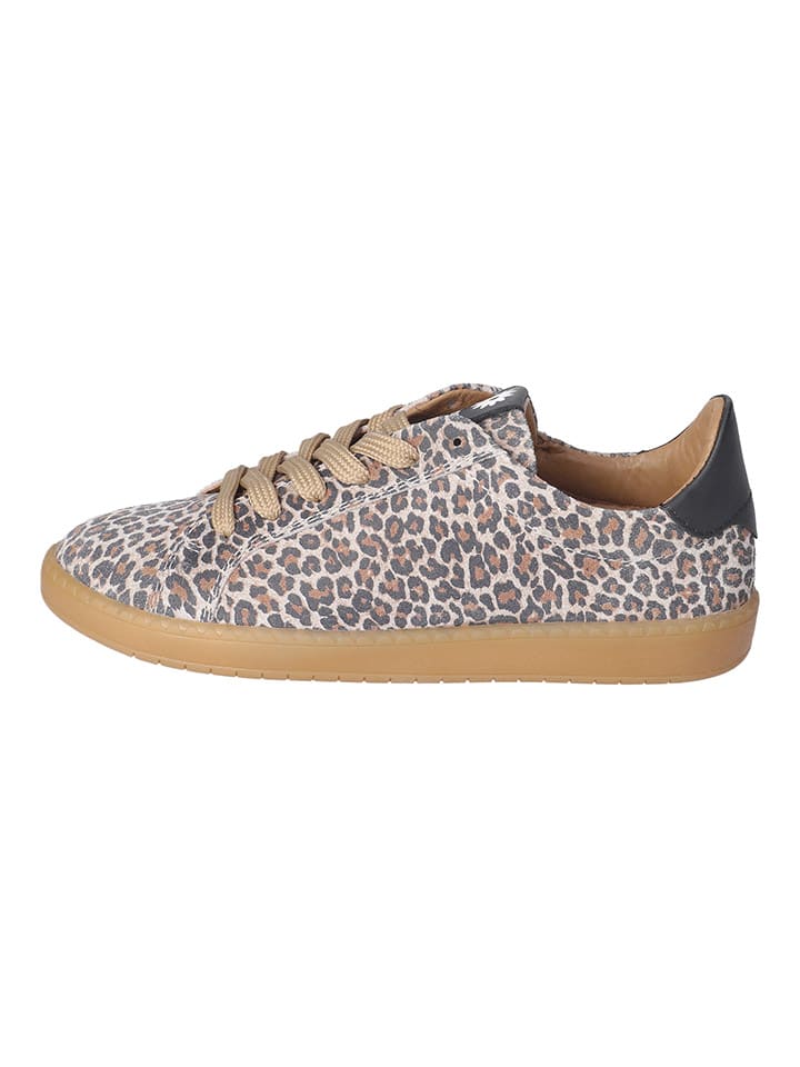 Ricosta Leder-Sneakers in Beige/ Braun günstig kaufen