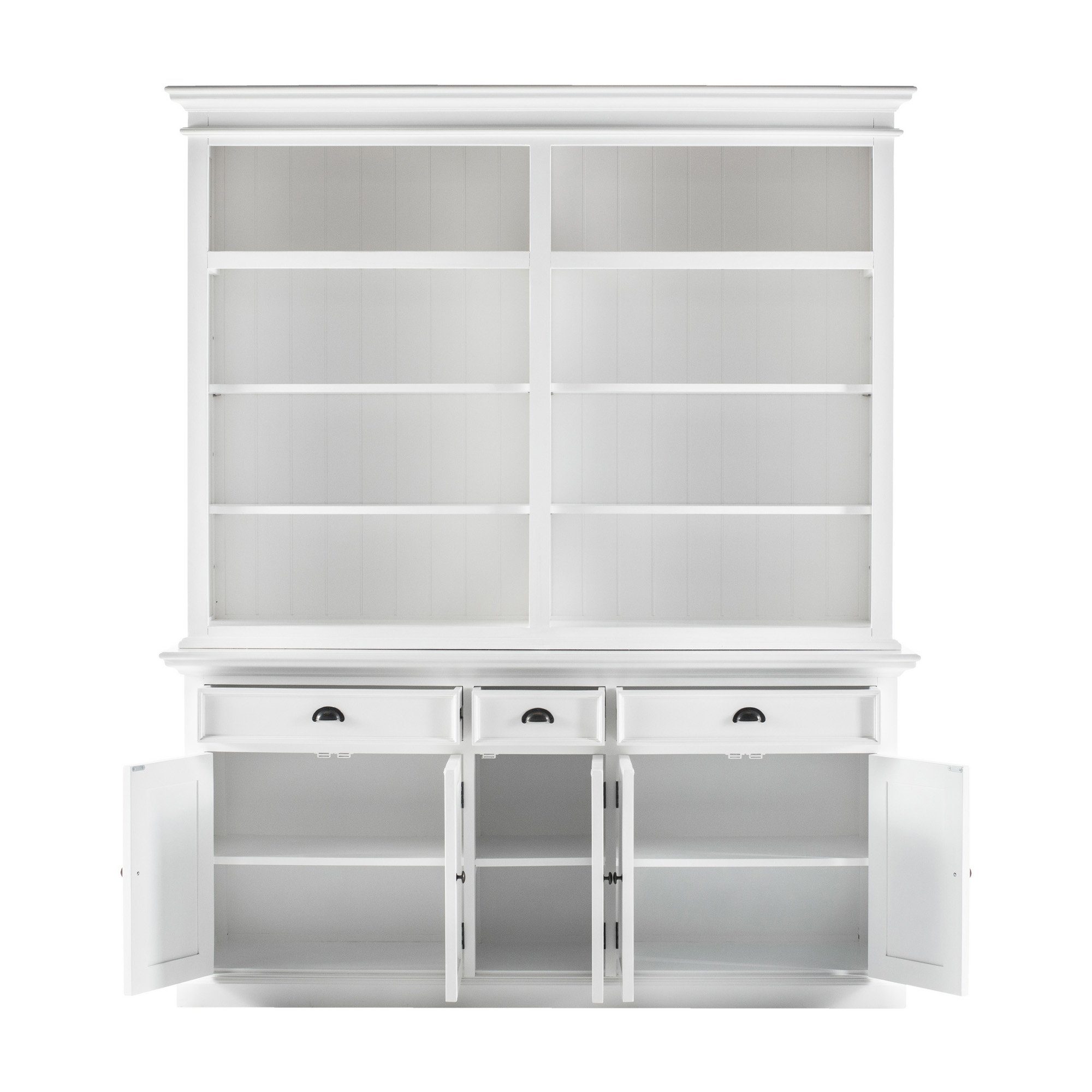 Novasolo Küchenbuffet Halifax Bücherregal 5 Türen und 3 Schubladen