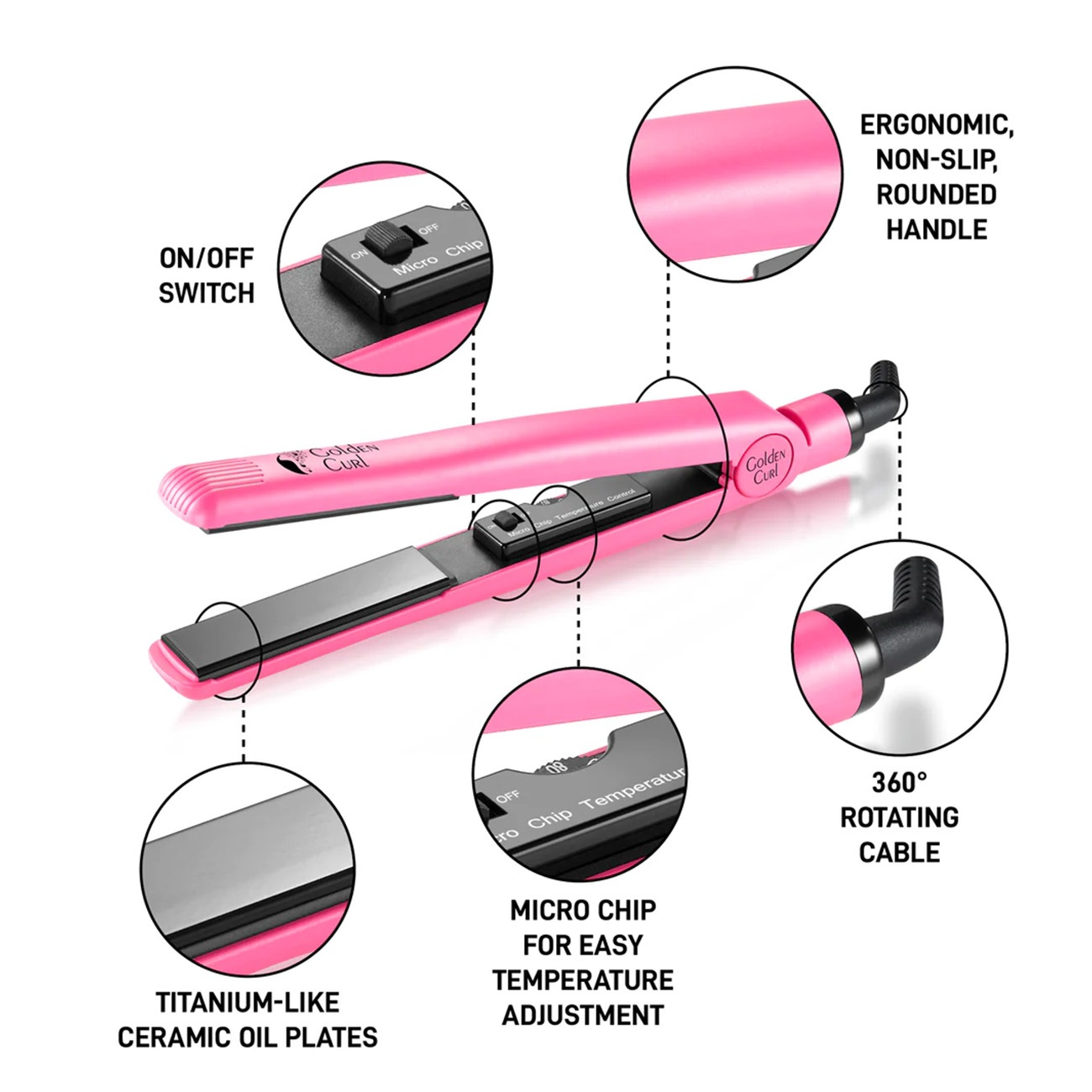 GL829 The Pink. Glätteisen