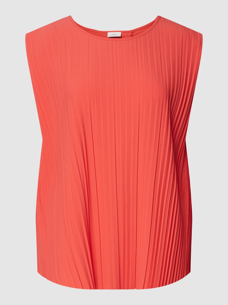 Blusenshirt mit Plisseefalten Modell 'Bestprice' in rot
