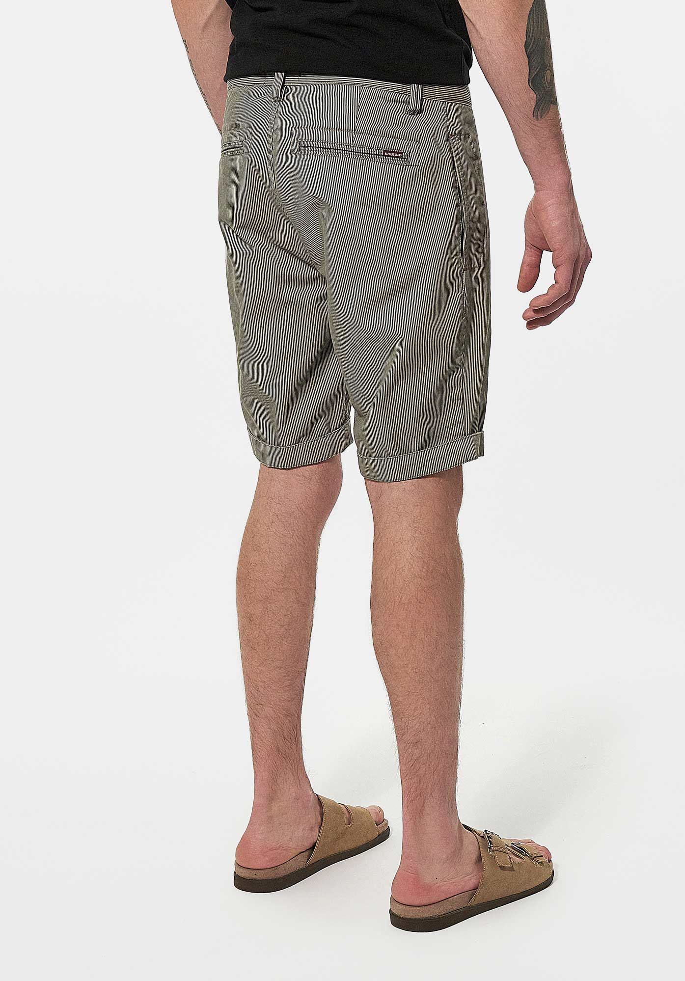 SABIR  Short gris à rayures Homme