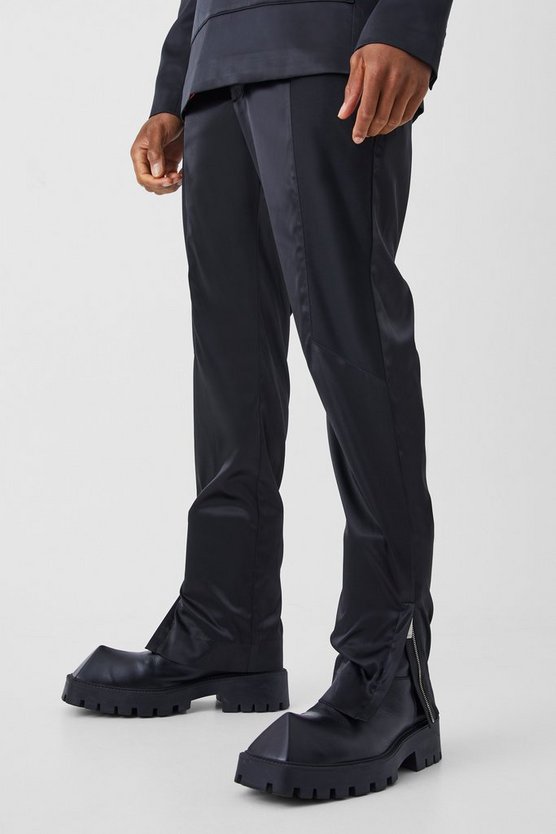 Slim-Fit Satin-Hose