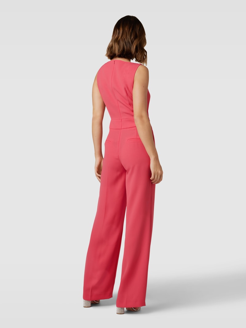 Jumpsuit mit Bindegürtel in hellrot