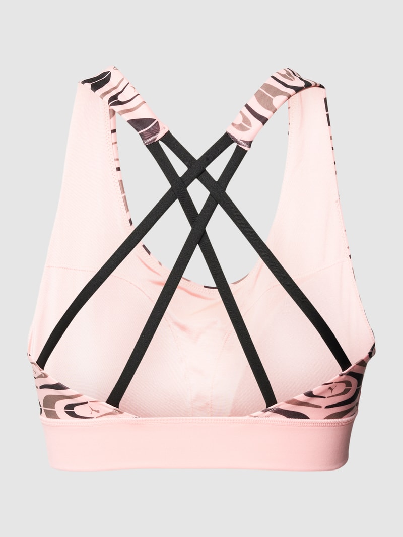 Bustier mit grafischem Allover-Muster Modell 'RETRO GLAM' in hellrosa