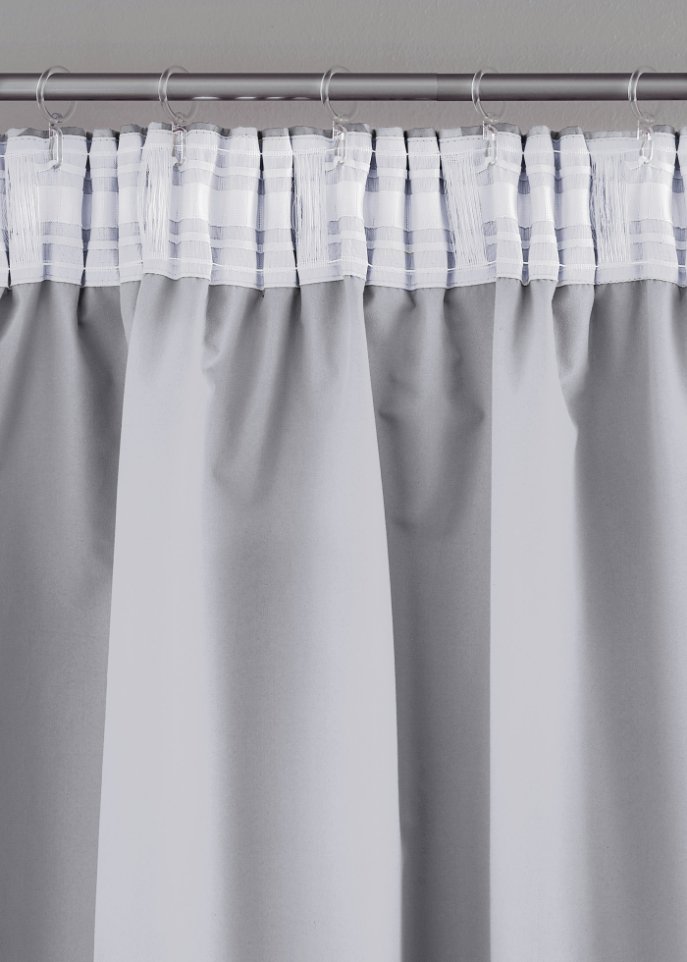 Microfaser Vorhang mit recyceltem Polyester (2er Pack)