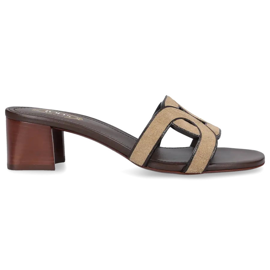 Tod's - Pantoletten KATE Veloursleder - braun