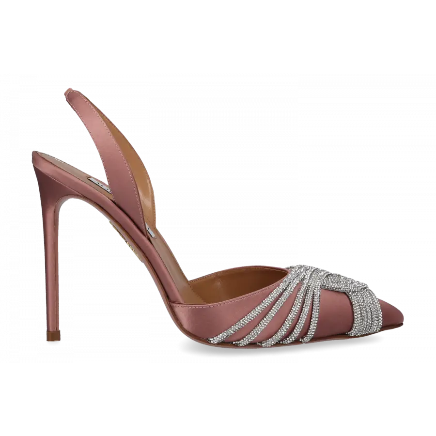 Aquazzura - Pumps GATSBY 105 Satin - pink