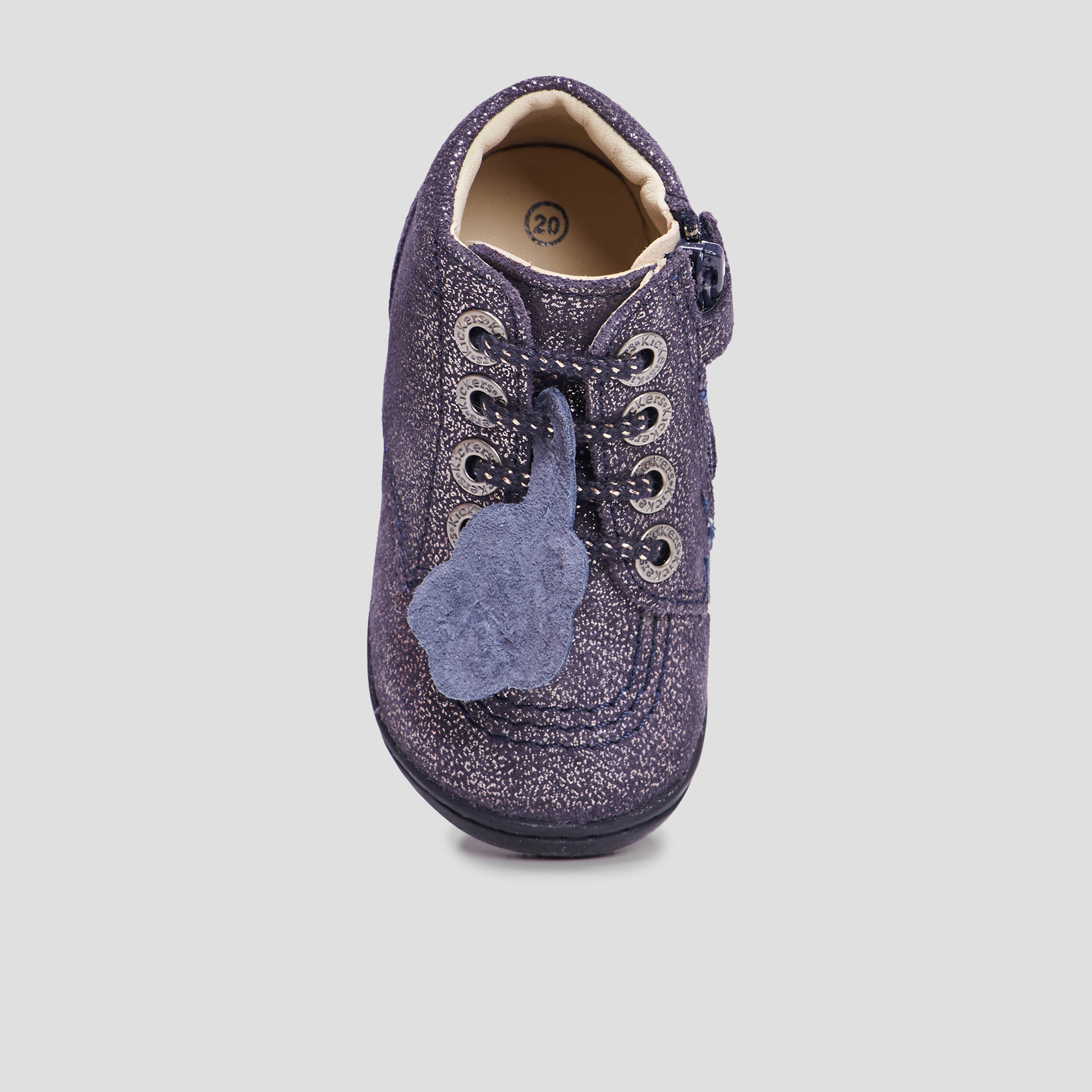 Bottillons en cuir Kickers Gulflow bleu marine bébé fille | La Halle