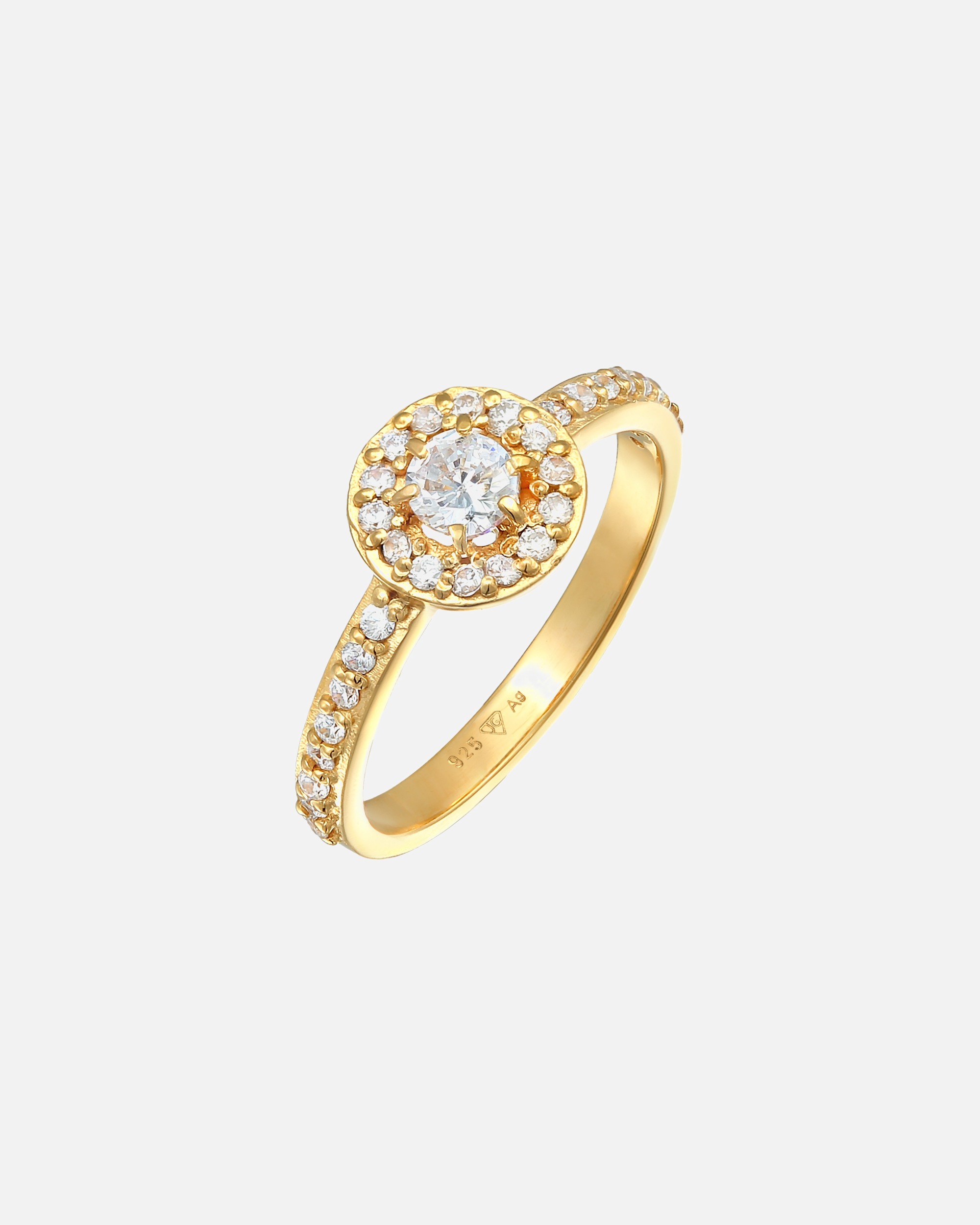 Dámsky klasický zásnubný prsteň Elli s kryštálmi kubického zirkónu zo striebra 925