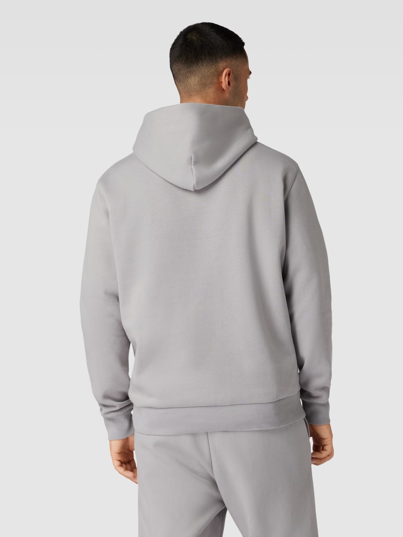 Oversized Hoodie mit Label-Detail in hellgrau