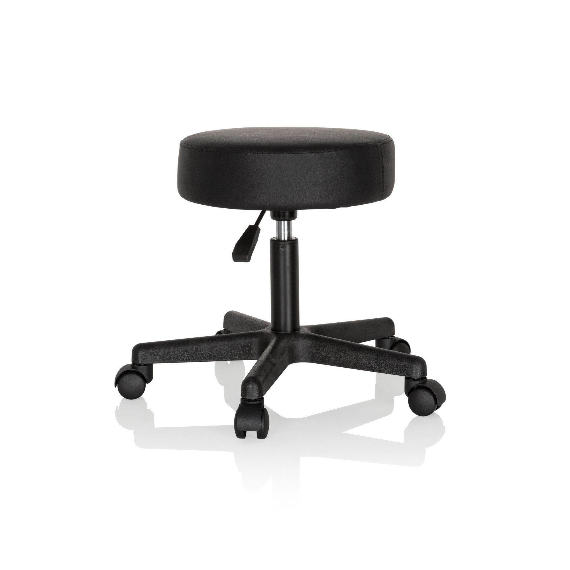 hjh OFFICE Arbeitshocker Drehhocker OPERATOR I Kunstleder ohne Armlehnen, drehbar