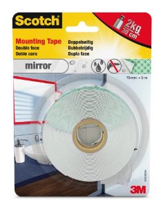 Cinta adhesiva para montaje de espejos 3M 40031950A (cinta de montaje) Blanca 19 mm x 5 m.