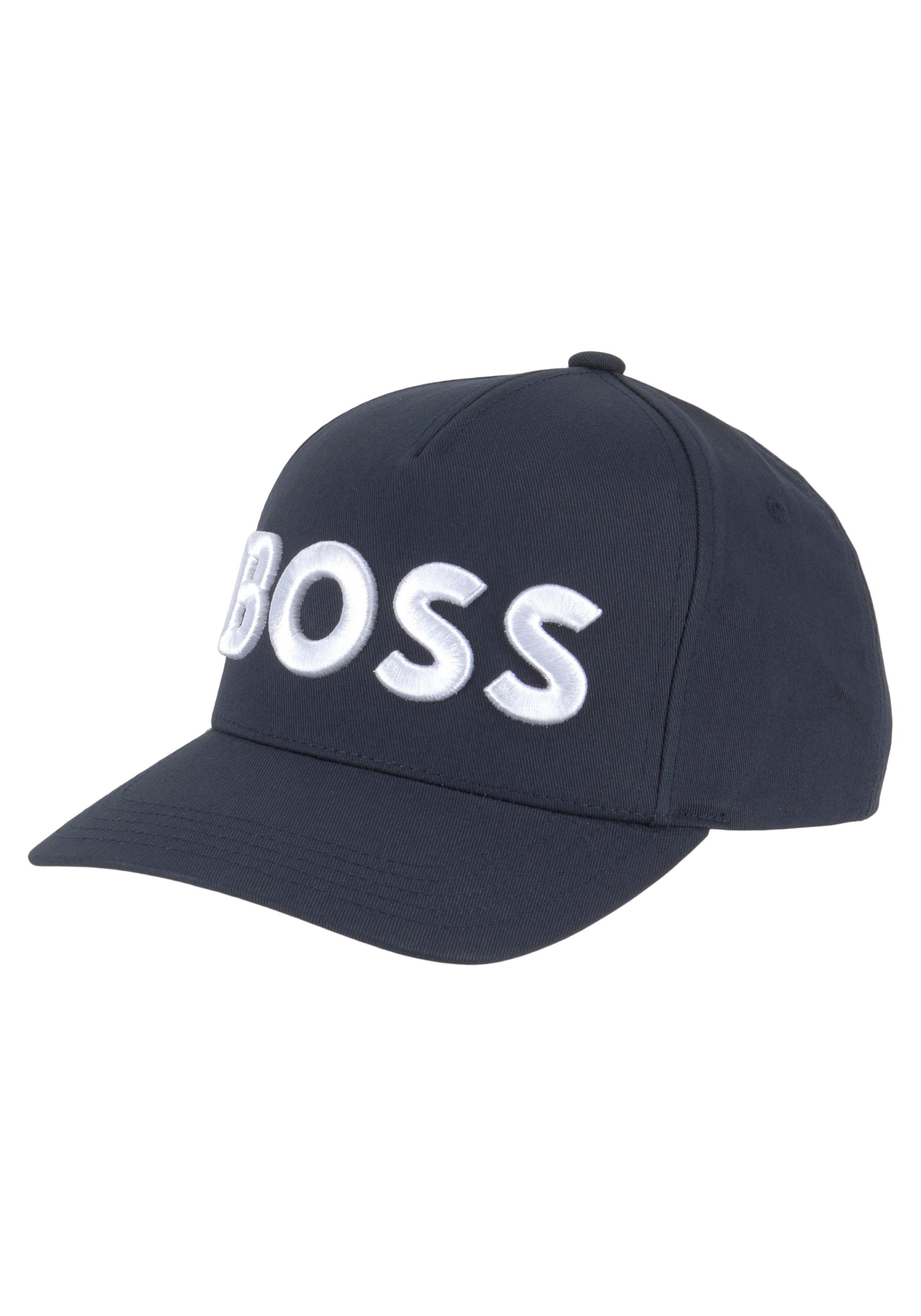 BOSS Baseball Cap Sevile-BOSS-6 mit kontrastfarbenem Labelschriftzug