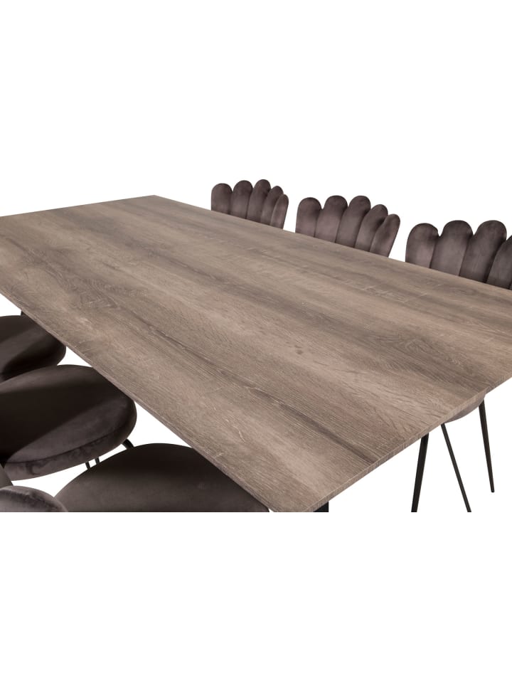 ebuy24 Essgruppe Marina 6 (7-teilig) Grau 90 x 180 cm günstig kaufen onesize