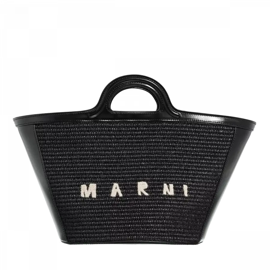 Marni - Marni Handle Bags Leder Black - schwarz