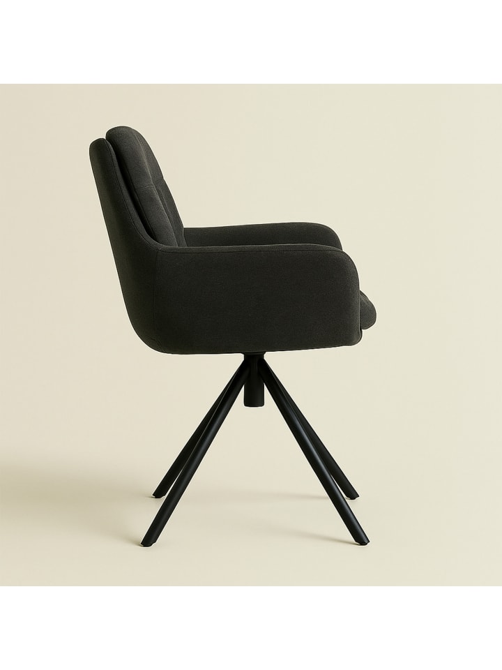 B&D Home Drehstuhl CAZAR in Anthrazit - (B)57,5 x (H)90 x (T)65,5 cm günstig kaufen onesize