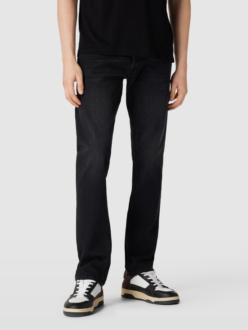 Straight Fit Jeans im 5-Pocket-Design Modell 'GROVER' in schwarz
