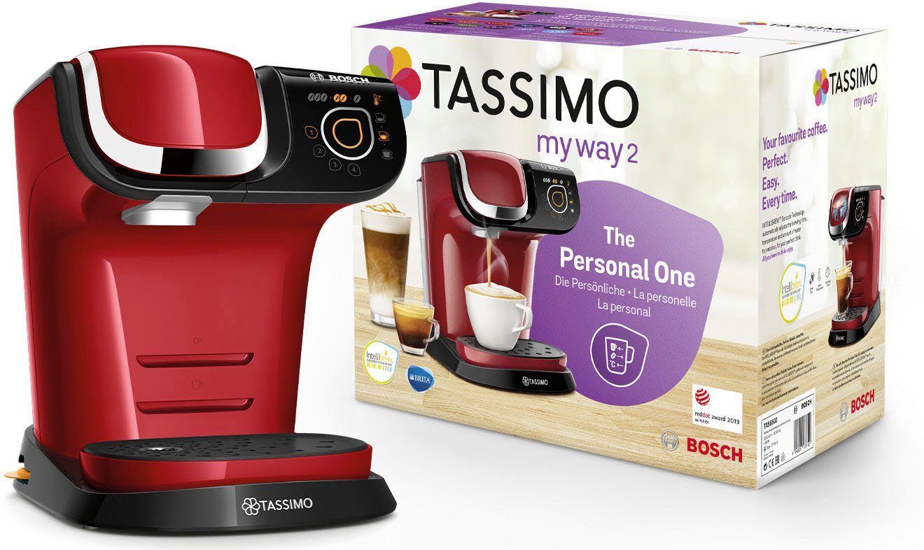 TASSIMO Kapselmaschine MY WAY 2 TAS6503, mit Wasserfilter, über 70 Getränke, Personalisierung, vollautomatisch